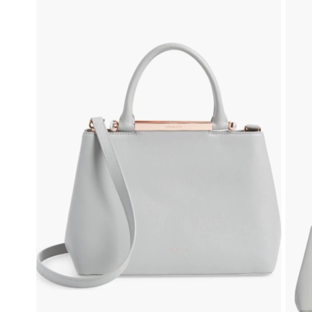 Ted Baker London Anabel Leather Satchel in Gray